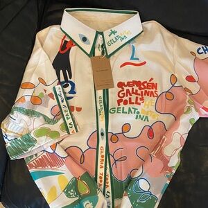 Colorful Graphic Women's Button Down Shirt